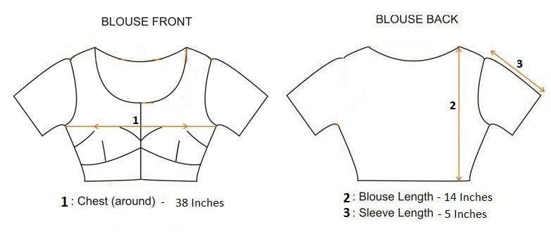 Plain Blouse with Multi Lace Tassels  [Size 38]