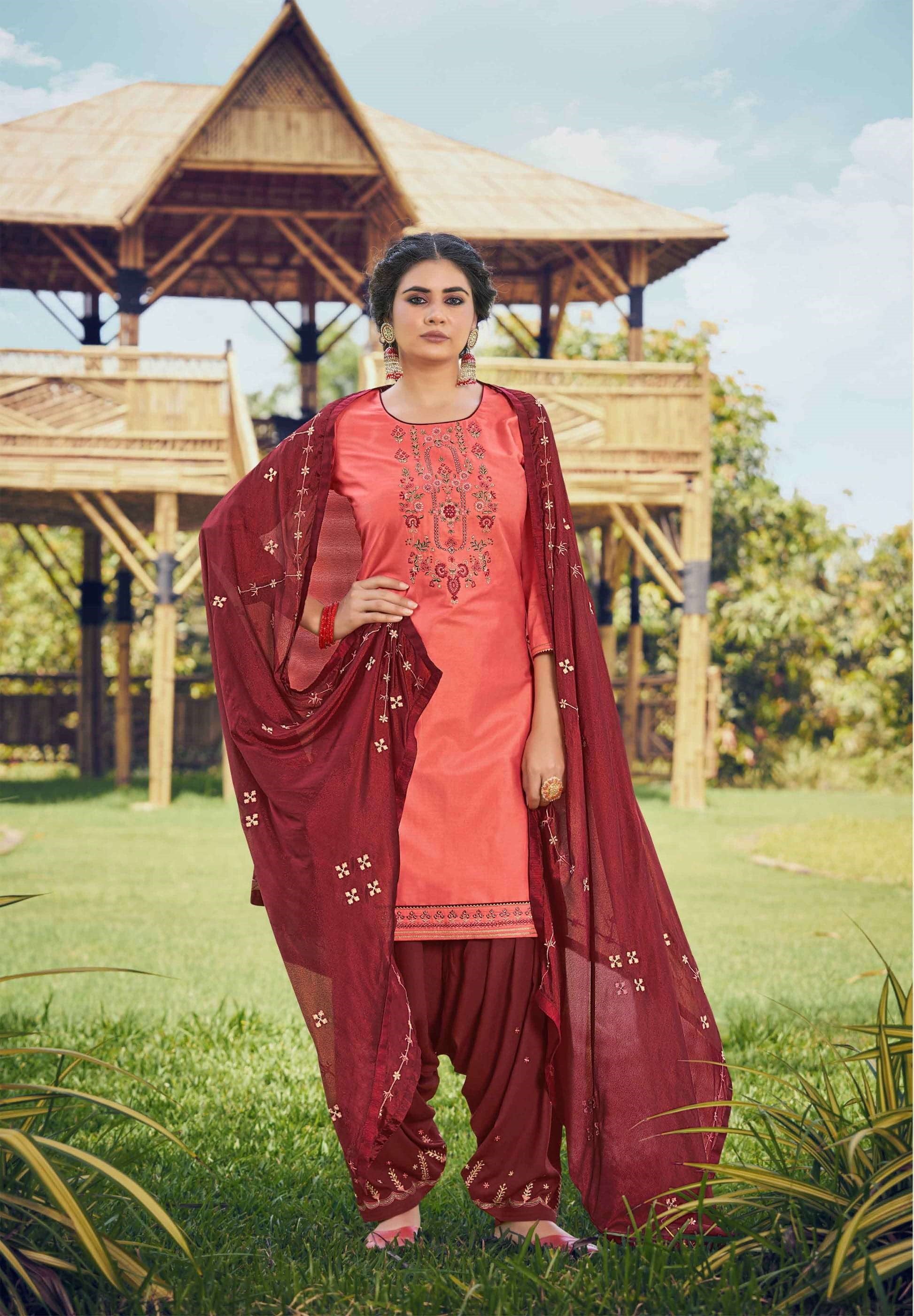 Kalaroop Presents Fashion Of Patiala Vol-33 Silk Kurtis With Patiala And Dupatta Collection