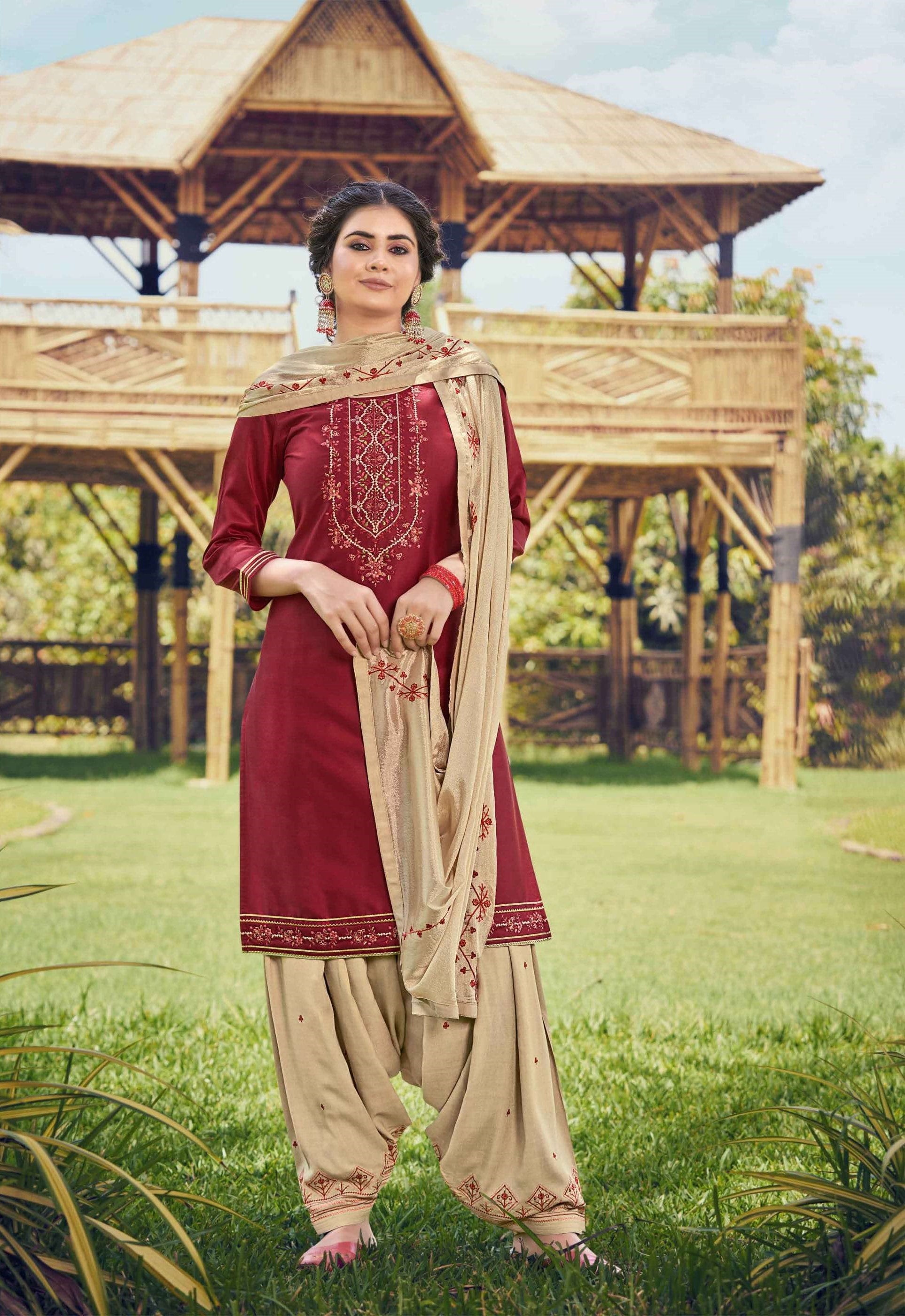Kalaroop Presents Fashion Of Patiala Vol-33 Silk Kurtis With Patiala And Dupatta Collection