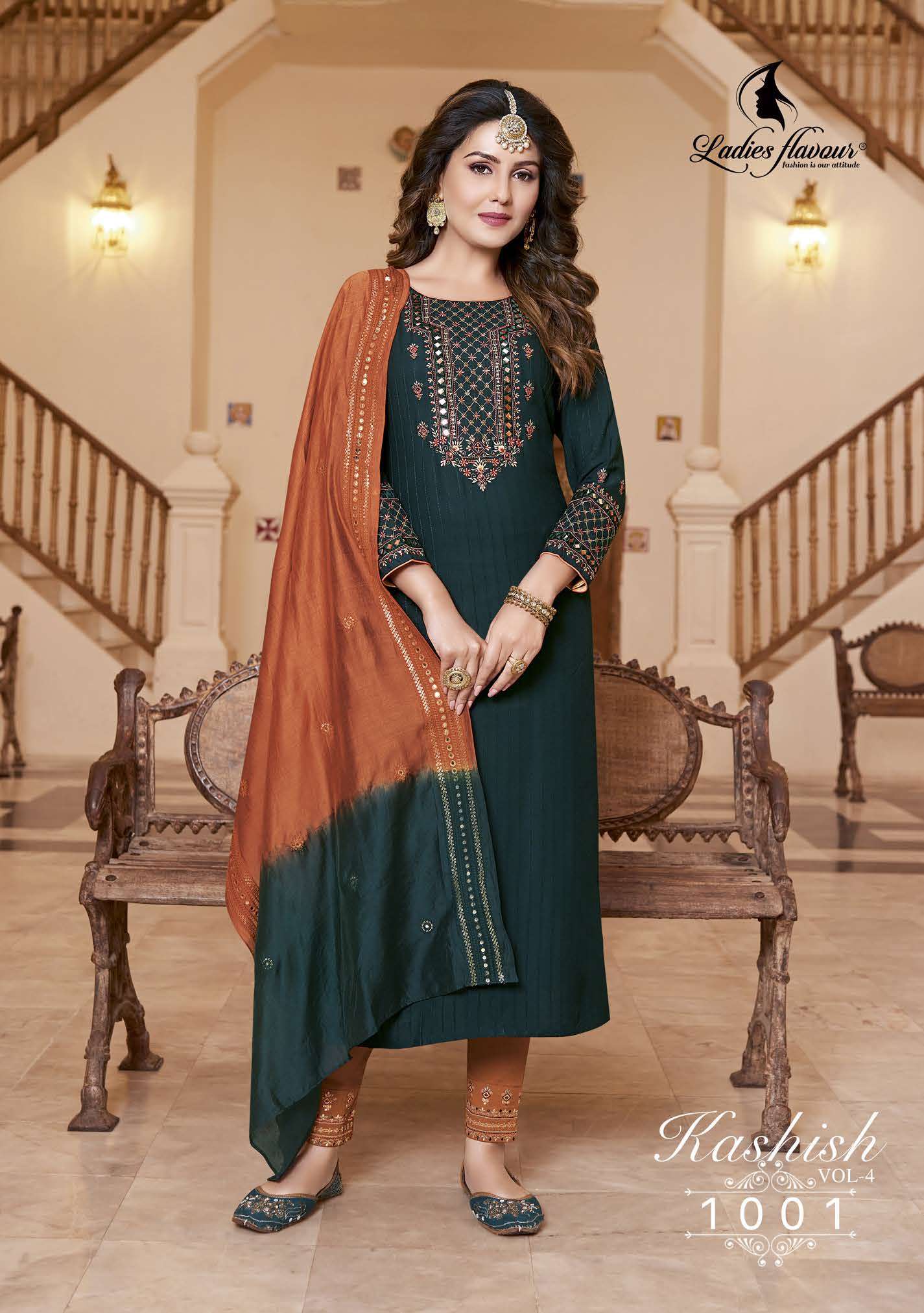 Ladies Flavour Presents Kashish Vol-4 Fancy Rayon Kurtis with Pant And Dupatta Collection