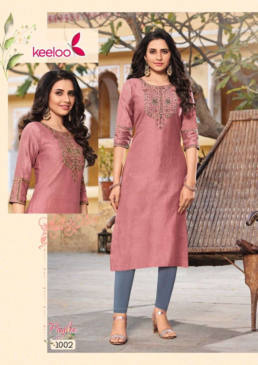 Keeloo Presents Paglee Vol-1 Fancy Viscose Designer Kurtis Collection