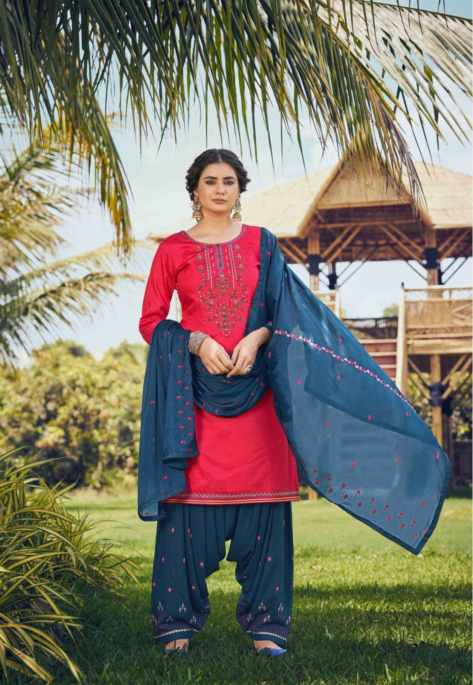 Kalaroop Presents Fashion Of Patiala Vol-33 Silk Kurtis With Patiala And Dupatta Collection