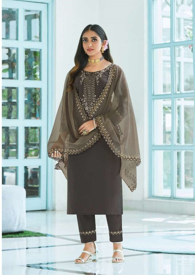 Rangoon Presents Aarohi Viscose Designer Kurtis With Pant And Dupatta Collection