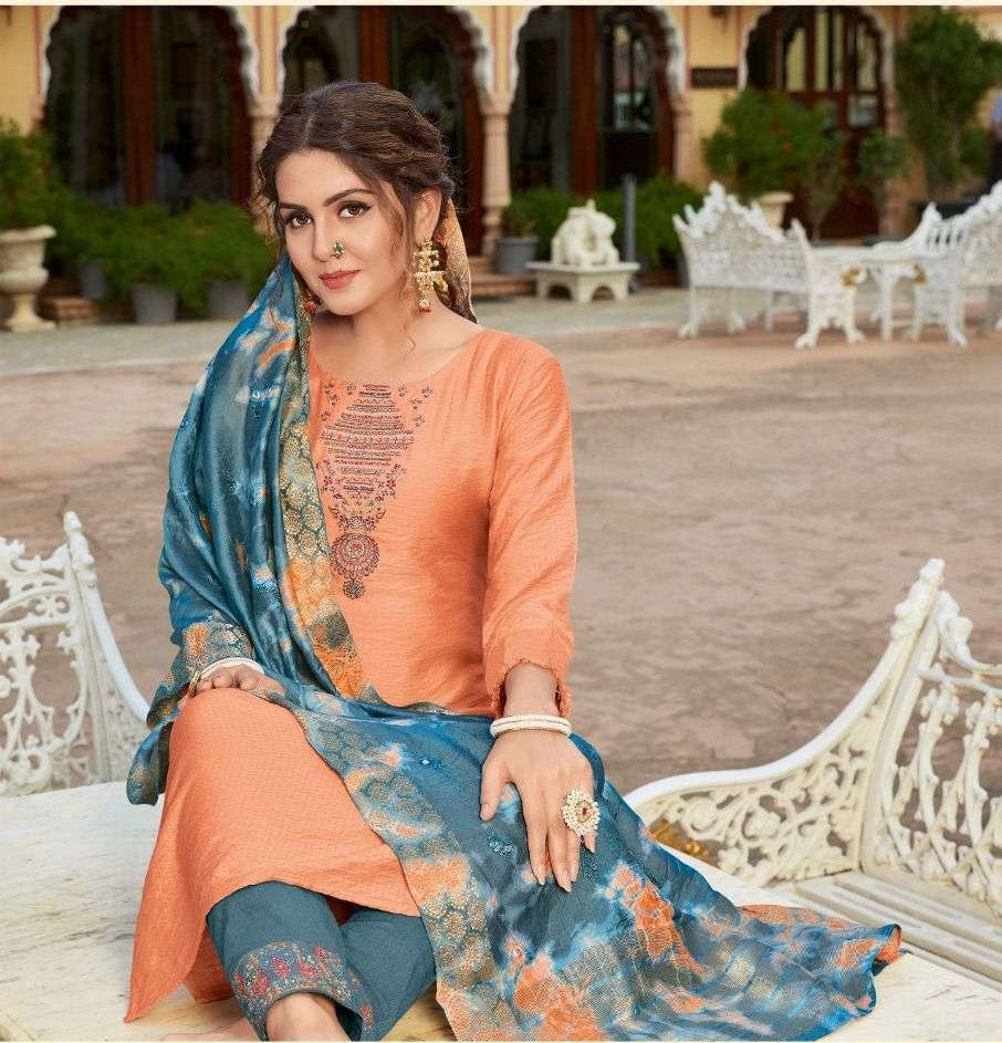 Koodee Presents Riva Vol-07 Fancy Straight Kurtis With Pant And Dupatta Collection