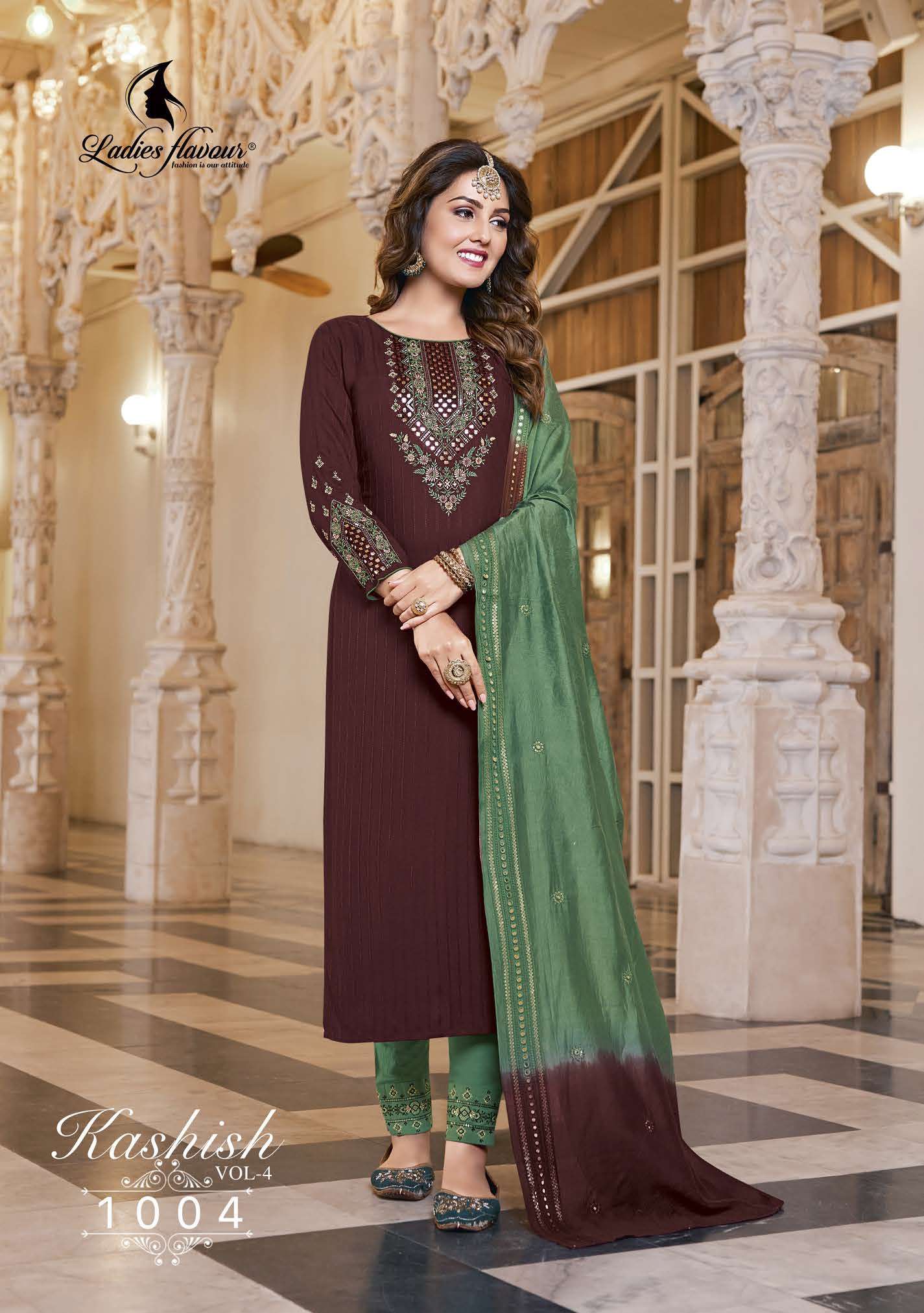 Ladies Flavour Presents Kashish Vol-4 Fancy Rayon Kurtis with Pant And Dupatta Collection