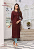 Ladies Flavour Presents Serena Vol-7 Rayon Embroidery Work Kurtis Collection