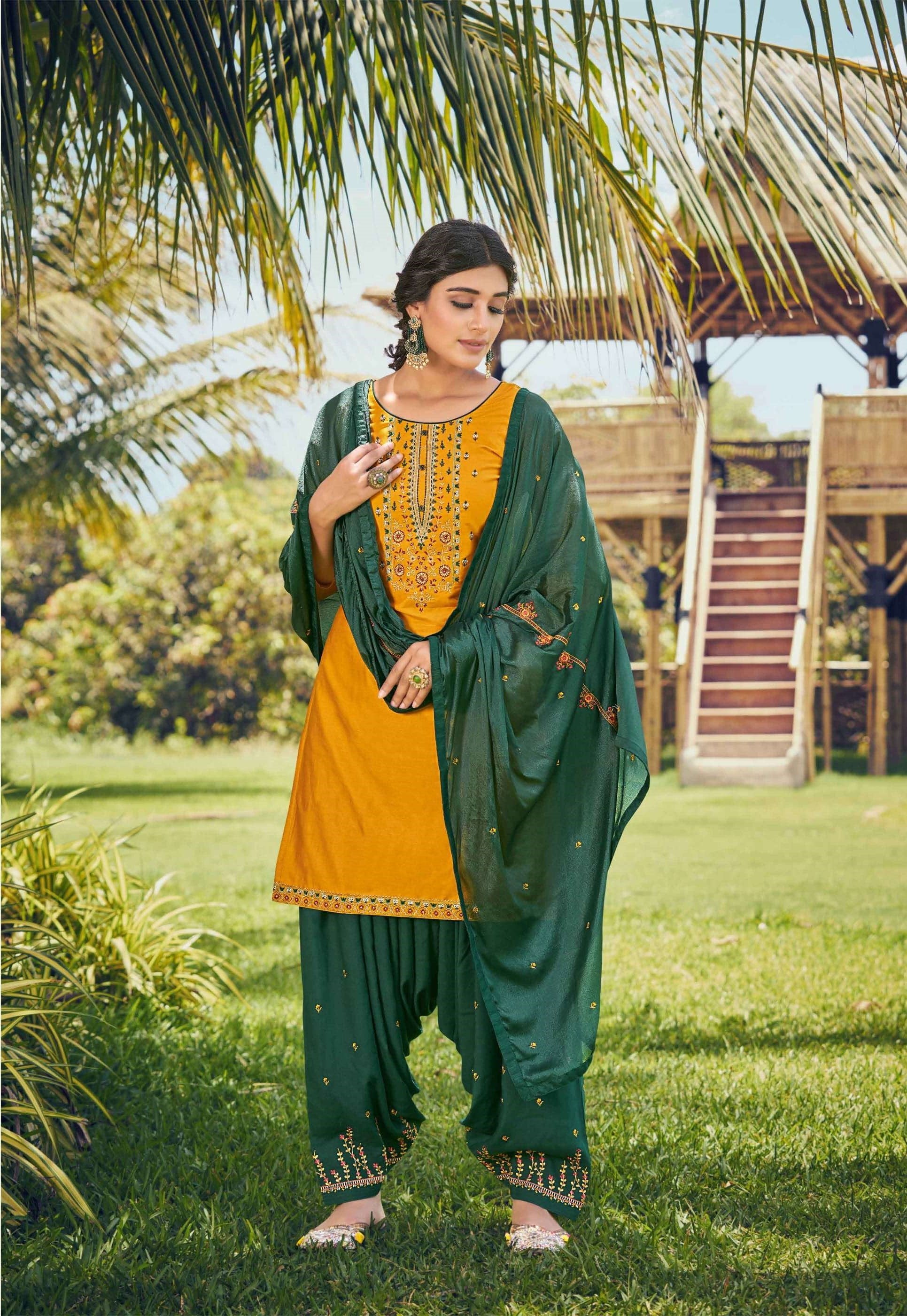 Kalaroop Presents Fashion Of Patiala Vol-33 Silk Kurtis With Patiala And Dupatta Collection