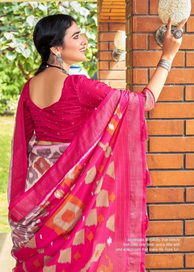 Shubh Shree Presents Sravanam Velvet Tusser Silk Sarees collection