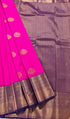 Kanchi Vegan Silk Saree With Contrast Blouse and Rich Jari Pallu
