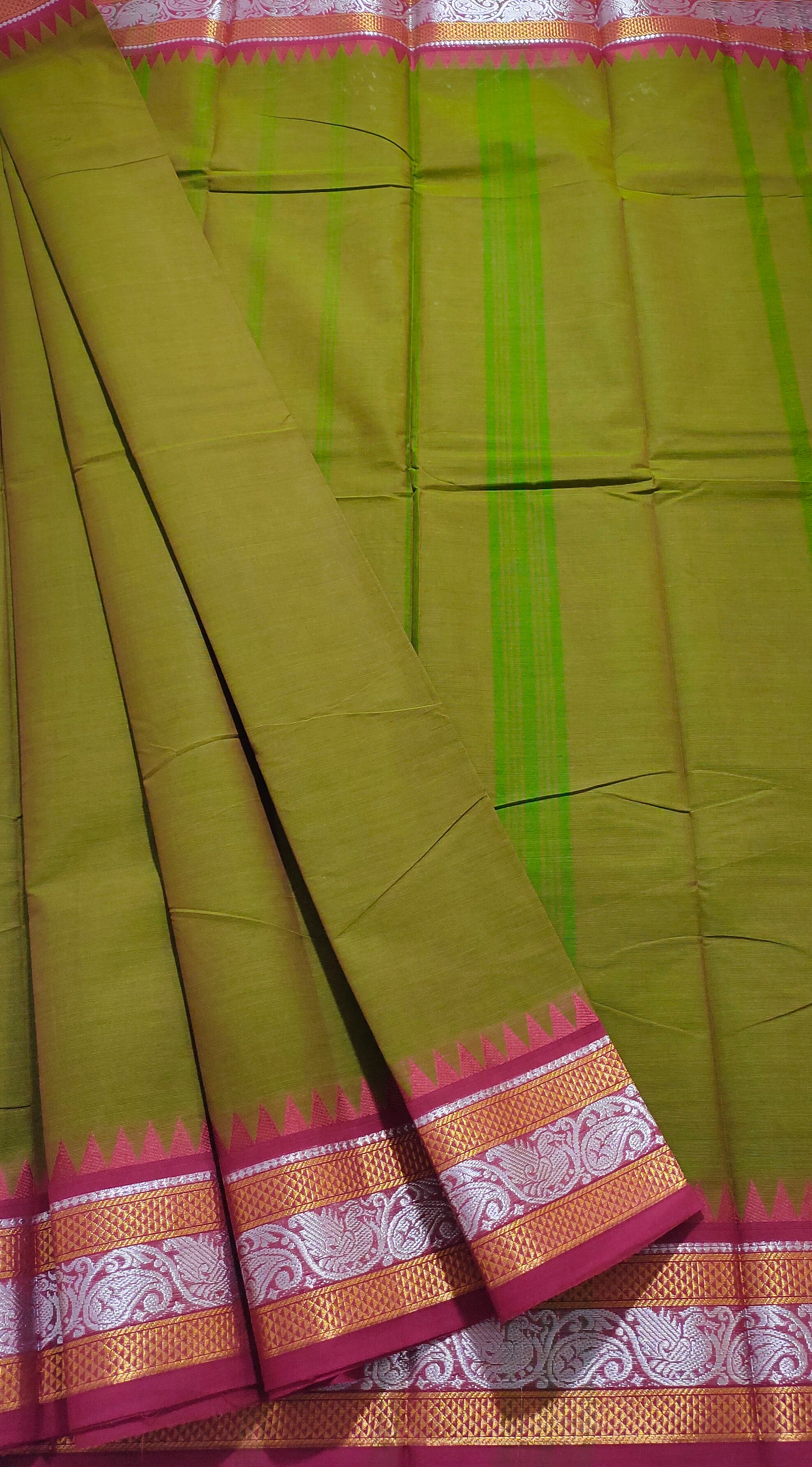 Kanchipuram Cotton Saree with Blouse