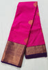 Kanchi Vegan Silk Saree With Contrast Blouse and Rich Jari Pallu