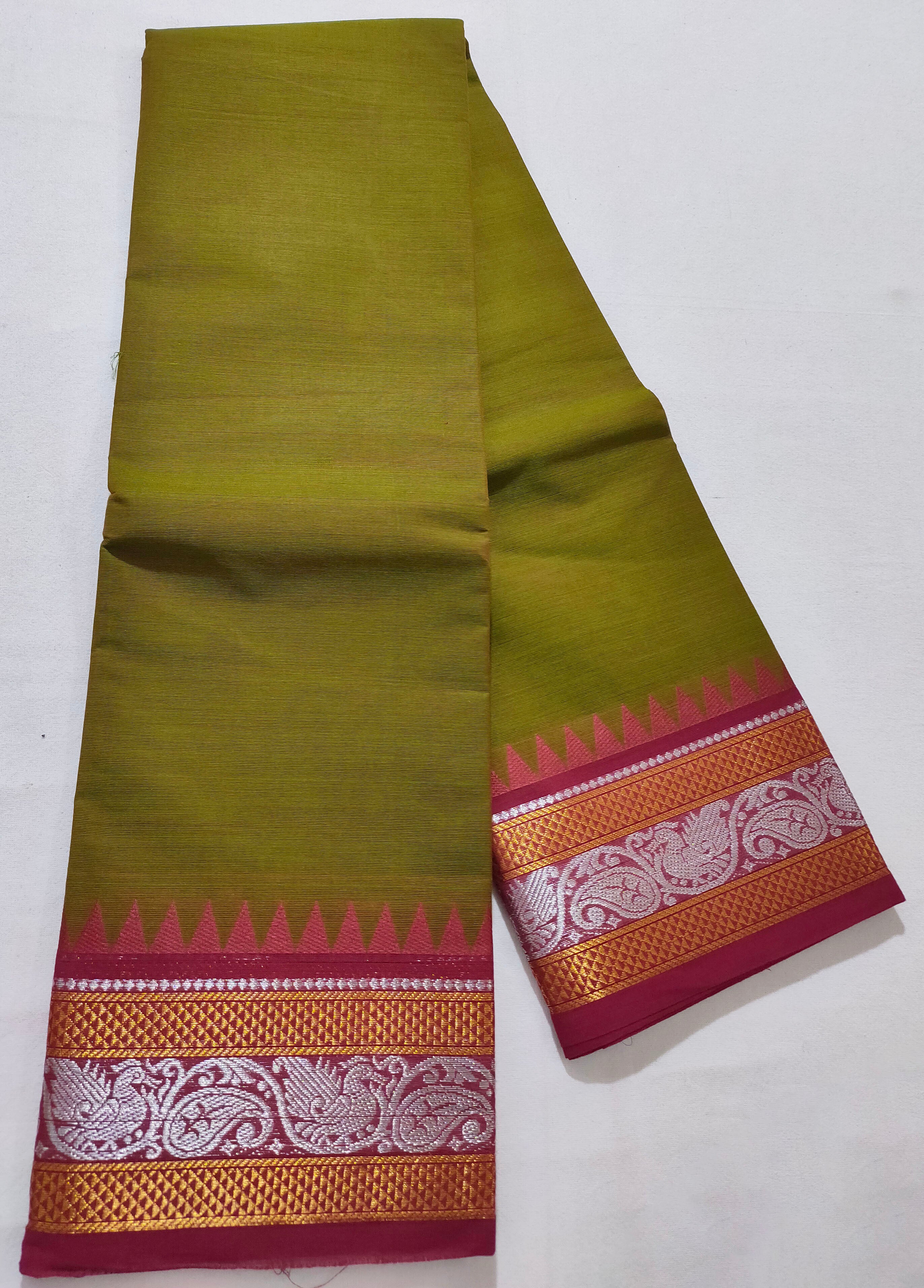 Kanchipuram Cotton Saree with Blouse