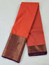 Kanchi Vegan Silk Saree With Contrast Blouse and Rich Jari Pallu