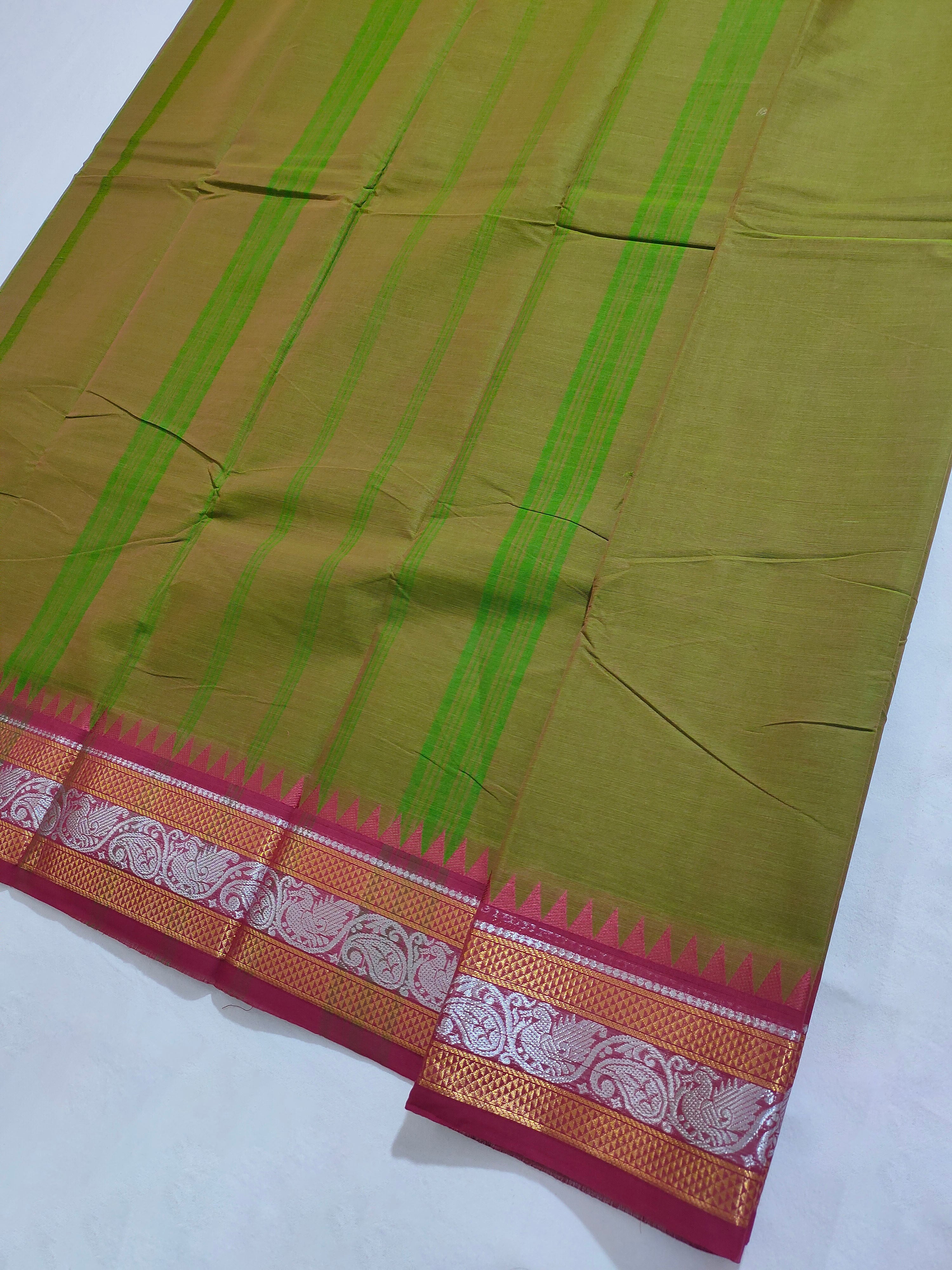 Kanchipuram Cotton Saree with Blouse