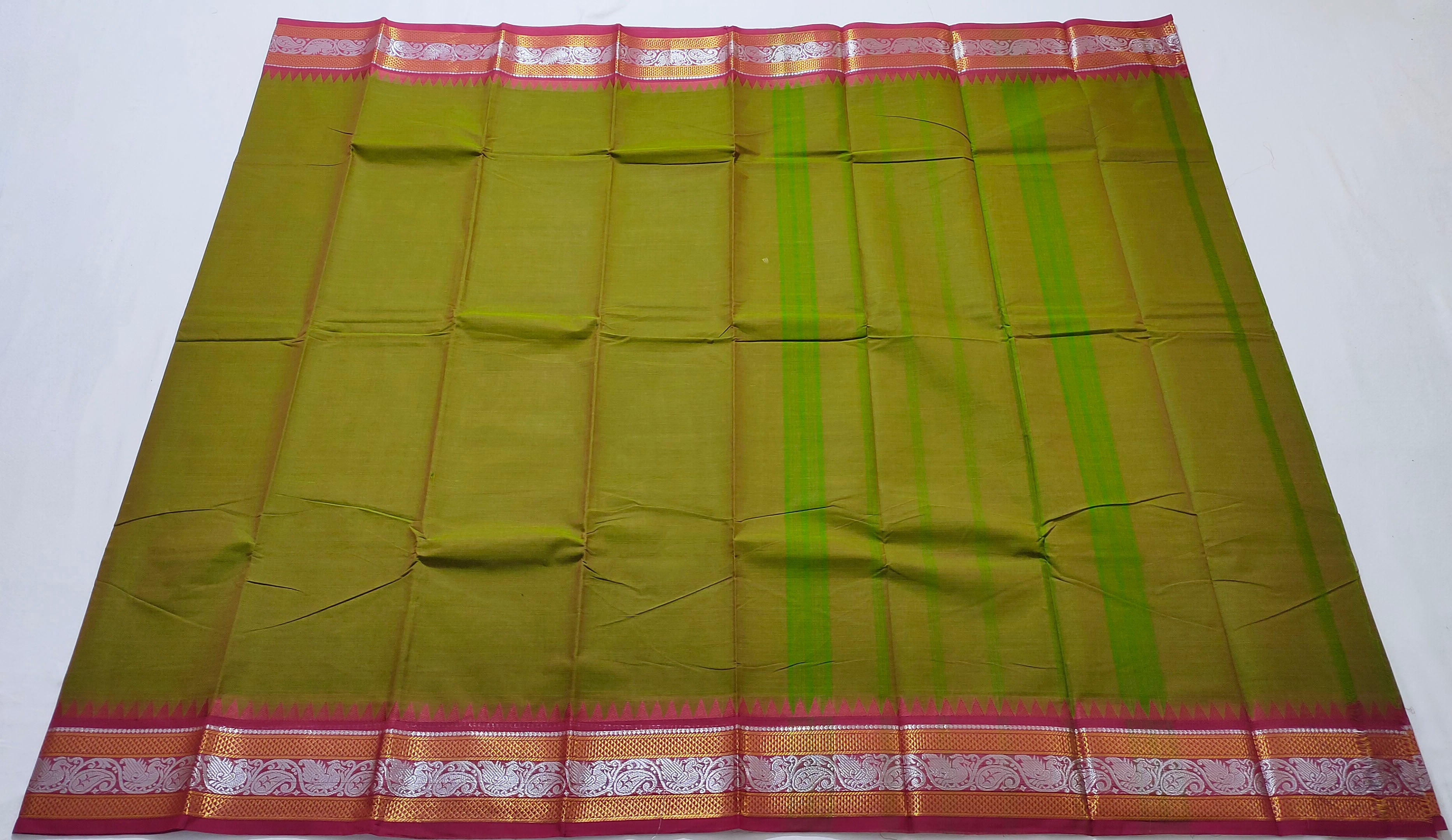 Kanchipuram Cotton Saree with Blouse