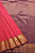 Kanchi Vegan Silk Saree With Contrast Blouse and Rich Jari Pallu