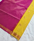 Kanchi Vegan Soft silk Saree with contrast Blouse and rich Jari Pallu
