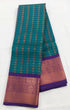 Kanchi Vegan Silk Saree With Contrast Blouse and Rich Jari Pallu
