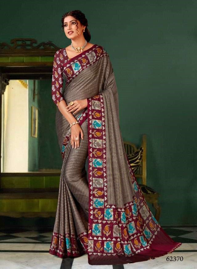 Vipul Presents Shimmer Juliet Chiffon Printed Sarees Collection