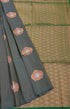 Kanchi Vegan Silk Saree With Contrast Blouse and Rich Jari Pallu