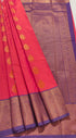 Kanchi Vegan Silk Saree With Contrast Blouse and Rich Jari Pallu