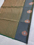 Kanchi Vegan Silk Saree With Contrast Blouse and Rich Jari Pallu