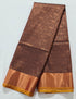 Kanchi Vegan Silk Saree With Contrast Blouse and Rich Jari Pallu
