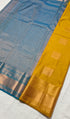 Kanchi Vegan Silk Saree With Contrast Blouse and Rich Jari Pallu