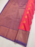 Kanchi Vegan Silk Saree With Contrast Blouse and Rich Jari Pallu