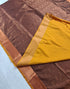 Kanchi Vegan Silk Saree With Contrast Blouse and Rich Jari Pallu