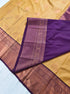 Kanchi Vegan Silk Saree With Contrast Blouse and Rich Jari Pallu