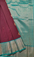 Kanchi Vegan Silk Saree With Contrast Blouse and Rich Jari Pallu