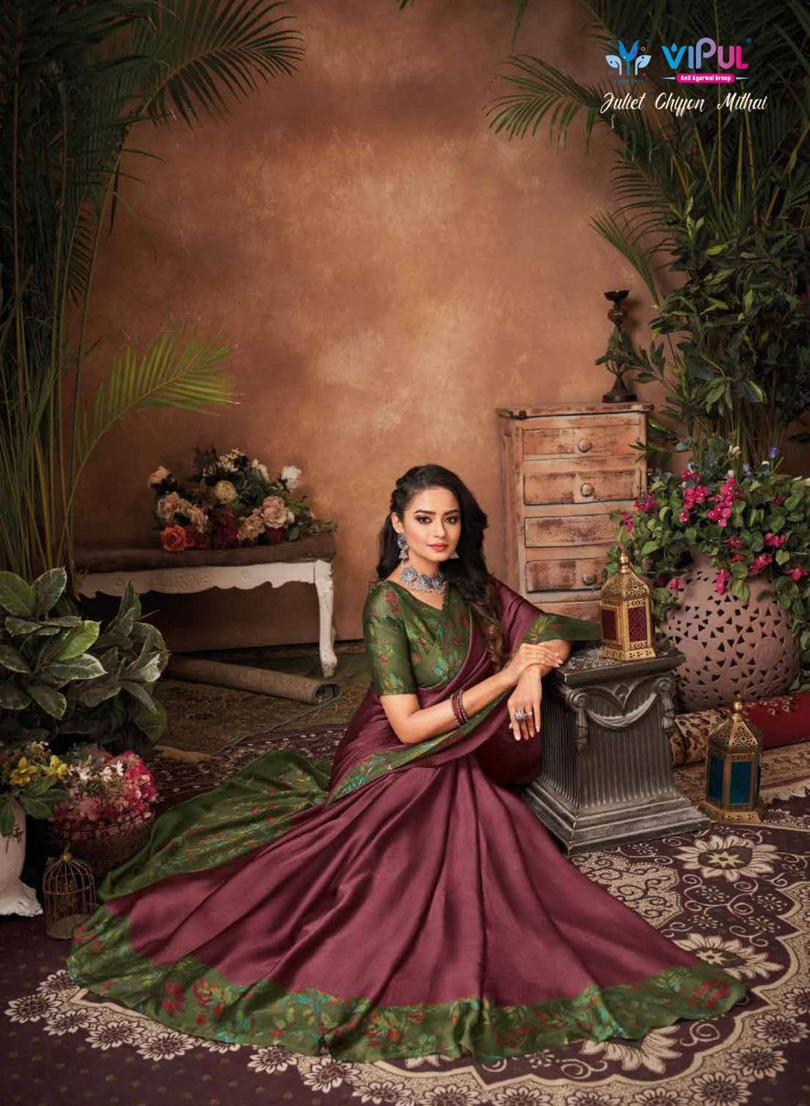 Vipul Presents Juliet Chiffon Mithai Fancy Sarees Collection