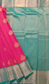 Kanchi Vegan Silk Saree With Contrast Blouse and Rich Jari Pallu