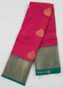 Kanchi Vegan Silk Saree With Contrast Blouse and Rich Jari Pallu