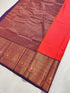 Kanchi Vegan Silk Saree With Contrast Blouse and Rich Jari Pallu