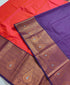 Kanchi Vegan Silk Saree With Contrast Blouse and Rich Jari Pallu