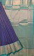 Kanchi Vegan Silk Saree With Contrast Blouse and Rich Jari Pallu