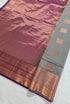 Kanchi Vegan Silk Saree With Contrast Blouse and Rich Jari Pallu
