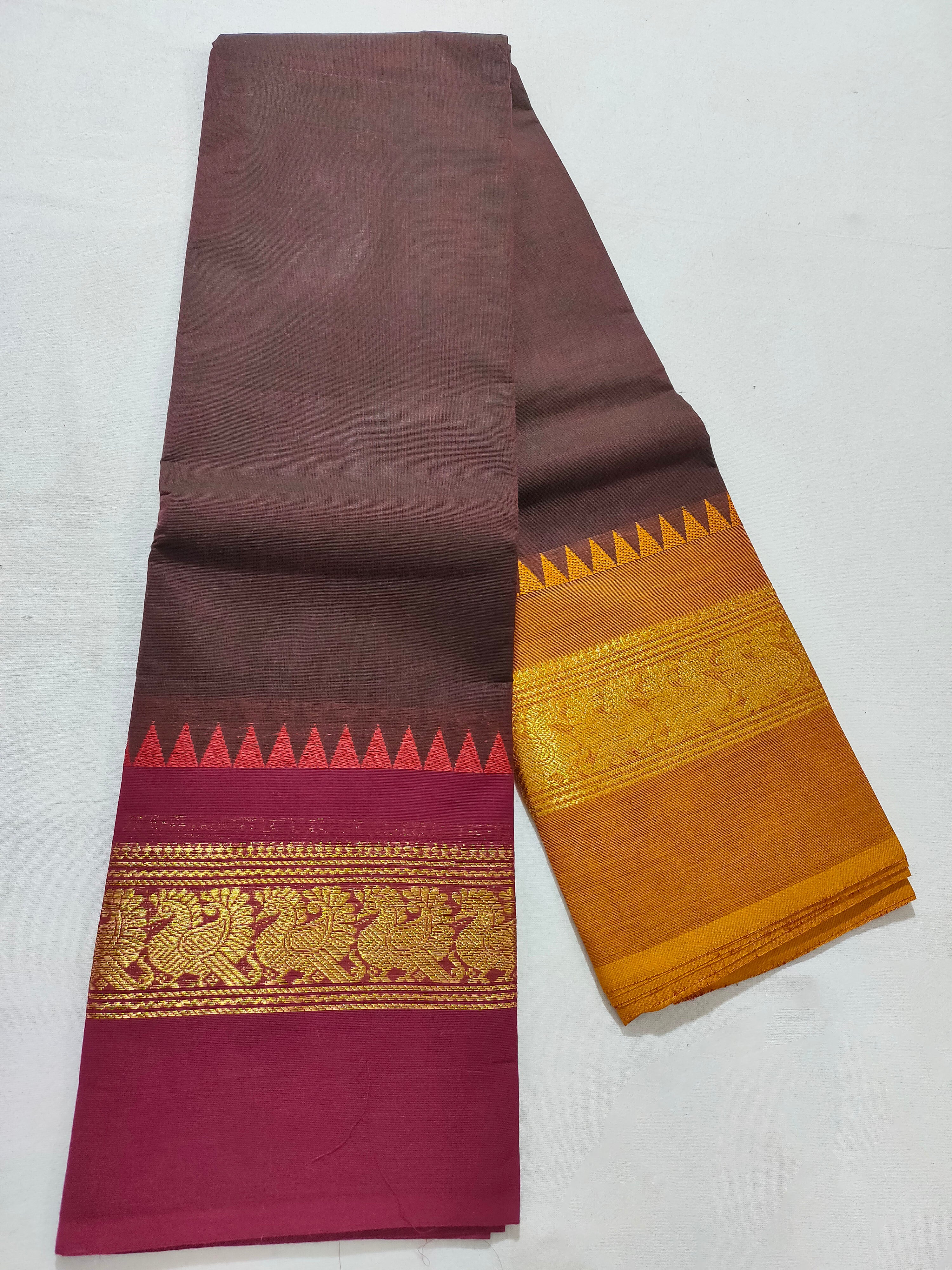 Kanchipuram Cotton Saree with Blouse