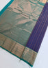 Kanchi Vegan Silk Saree With Contrast Blouse and Rich Jari Pallu