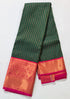 Kanchi Vegan Silk Saree With Contrast Blouse and Rich Jari Pallu