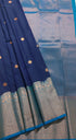 Kanchi Vegan Silk Saree With Contrast Blouse and Rich Jari Pallu