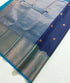 Kanchi Vegan Silk Saree With Contrast Blouse and Rich Jari Pallu