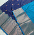 Kanchi Vegan Silk Saree With Contrast Blouse and Rich Jari Pallu
