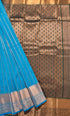 Kanchi Vegan Silk Saree With Contrast Blouse and Rich Jari Pallu