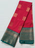 Kanchi Vegan Silk Saree With Contrast Blouse and Rich Jari Pallu