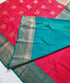 Kanchi Vegan Silk Saree With Contrast Blouse and Rich Jari Pallu