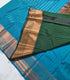 Kanchi Vegan Silk Saree With Contrast Blouse and Rich Jari Pallu