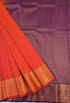 Kanchi Vegan Silk Saree With Contrast Blouse and Rich Jari Pallu